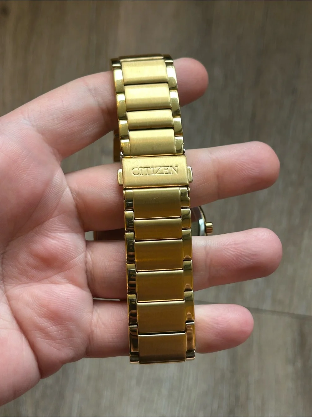 Citizen Men’s Eco-Drive Axiom Diamond Accent Gold Tone Watch